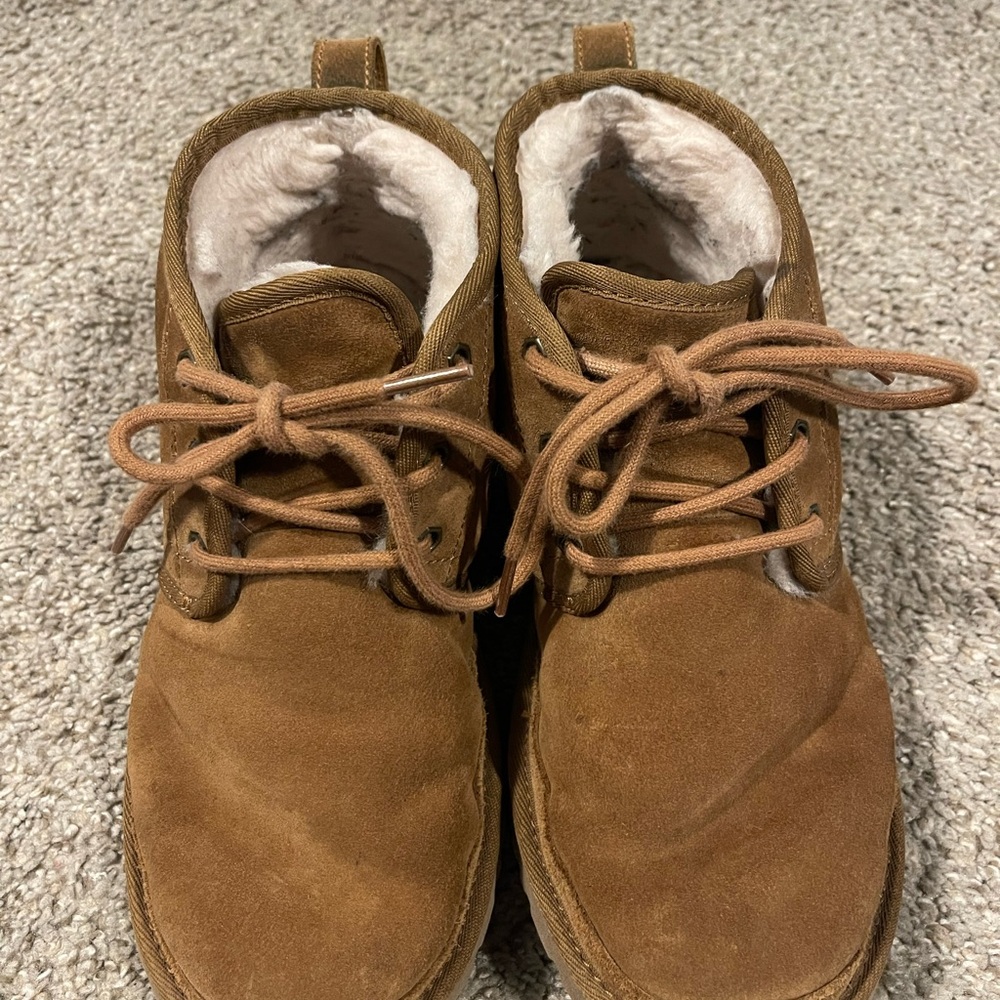 Brown lace up ugg boots